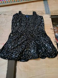 New Black Peplum Kurti And Plazo