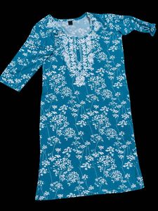 Blue Floral Kurta