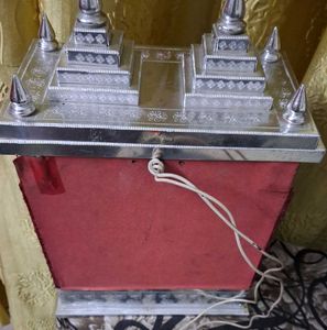 German Silver Lakshmi Ganesha Idol With Mandir