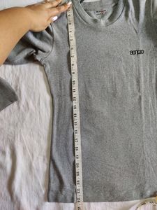 Plain Grey Full Sleeve Tshirt ,Size- S