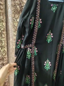 Sangria Black Embroidered Kurta set