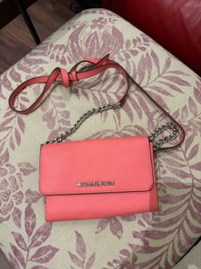 Michael Kors Coral Chain Wallet Crossbody