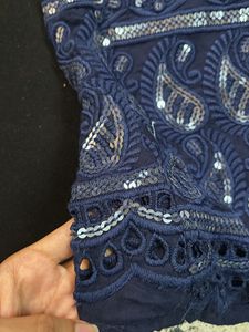 Stylish Blue Sequin Kurta Set