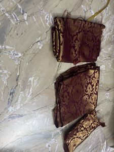 Brocade fabric with Dupatta &amp; sleeves