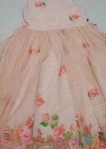 Floral Print Girls Party Dress