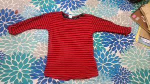 Striped Red Girls Top