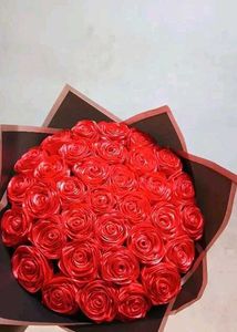 Red Satin Rose Bouquet