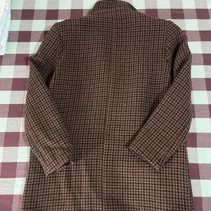 WOOL BLEND BROWN COAT