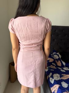 Chic Pink Ruffle Dress