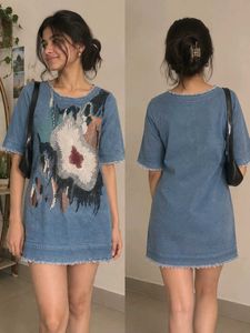 Embellished Denim Dress