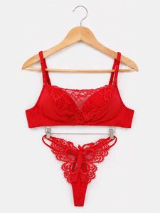 Stunning Red Lace Bra & Panty Set ❤️