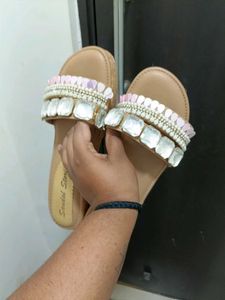Embellished Flat Sandals