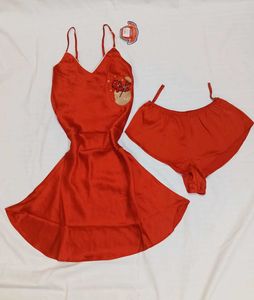 Hot Stuff Devil Red Satin Set 😈 NWT