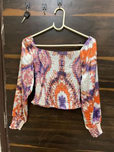 Stylish Long Sleeve Satin Top