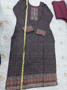 Elegant Plaid Kurta with plazo
