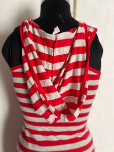 Striped Sleeveless Midi Dress