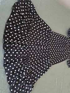 Polka Dot Flared Maxi Dress
