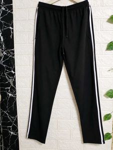 Black Joggers with White Stripes