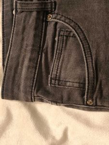 Emo Grey Denim Shorts Mid rise