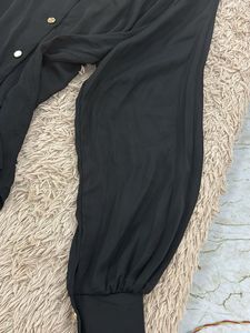 Elegant Black Button-Up Blouse