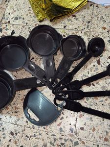 Black Measuring Cup and Spoon Set