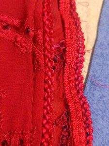 Stunning Red Embroidered Saree