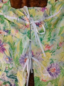 (SHEIN)Floral Corset Style Blouse