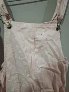 Pink Polka Dot Short Overalls