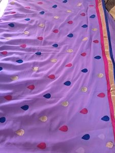 light purple..saree with no blouse... 🟣