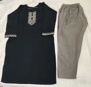Elegant Embroidered Kurta Set