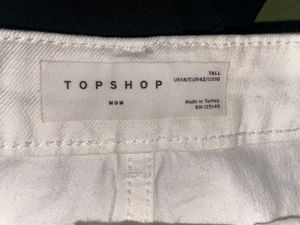 Cream Denim High-Waisted Cut-off Shorts