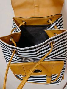 Imported Striped Backpack