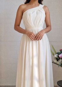 Elegant One-Shoulde butter yellow still deal