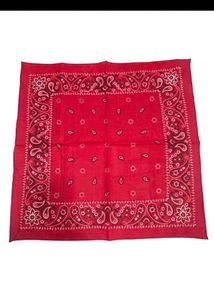 Classic Red Paisley Bandana Scarf