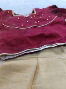 Beautiful Pattu pavada Set for Girls