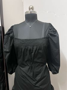 H&amp;M Black cotton Dress