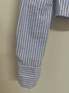 Classic Blue Striped Button-Down Shirt
