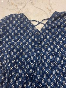 Stylish Blue Printed Kurta