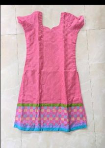 Pink Cotton Kurti