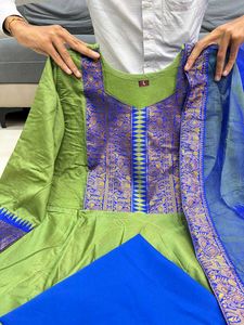 Elegant Green Anarkali Kurta Pushpa suit