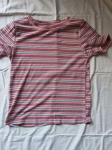 Striped Ribbed Knit Top
