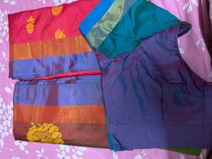 Vibrant Silk Saree with Intricate Weave