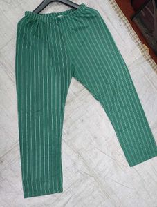 Stylish Green Striped Pants