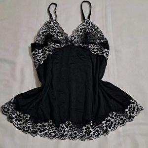 Y2k Vintage Goth Princesscore Lace Babydoll Top