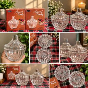 Elegant Crystal Candy Dish with Lid