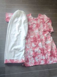 Stylish Pink Tie-Dye Kurta Set
