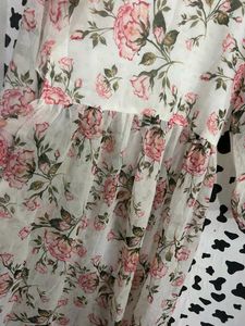 Women's Floral Print Long Kurta