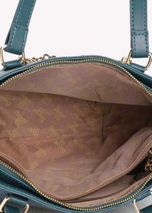 Stylish Teal Handbag with Gold Chain