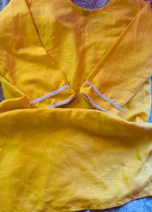 Yellow Embroidered Kurta