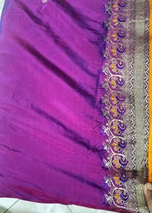 Beautiful Zari Purple saree